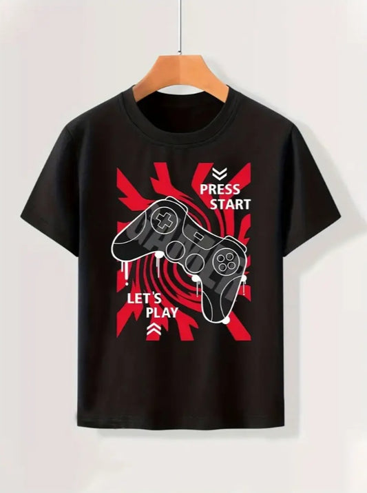 Boy's Casual Game Console Tee – Fun & Comfortable